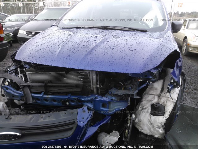 1FMCU0F78EUD09569 - 2014 FORD ESCAPE S BLUE photo 6