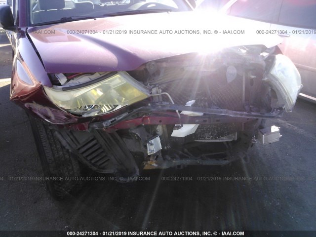 5TENX22N46Z158484 - 2006 TOYOTA TACOMA RED photo 6