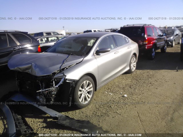 1C3CCCAB4FN666428 - 2015 CHRYSLER 200 LIMITED SILVER photo 2