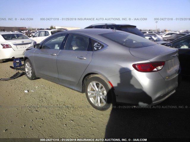 1C3CCCAB4FN666428 - 2015 CHRYSLER 200 LIMITED SILVER photo 3