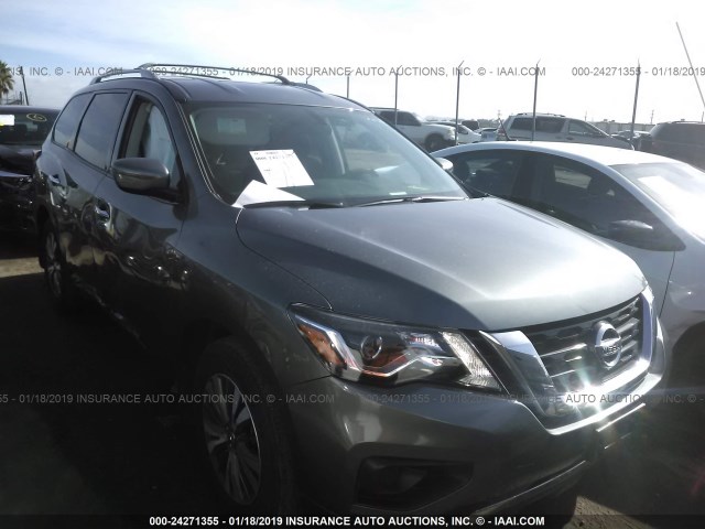 5N1DR2MN9HC696291 - 2017 NISSAN PATHFINDER S/SV/SL/PLATINUM GRAY photo 1