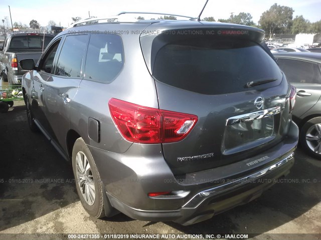 5N1DR2MN9HC696291 - 2017 NISSAN PATHFINDER S/SV/SL/PLATINUM GRAY photo 3