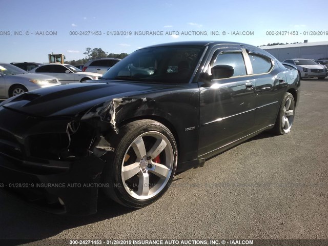 2B3KA73W96H374580 - 2006 DODGE CHARGER SRT-8 BLACK photo 2