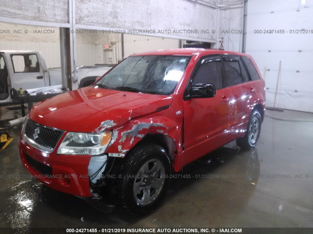 JS3TE941284103903 - 2008 SUZUKI GRAND VITARA  RED photo 2