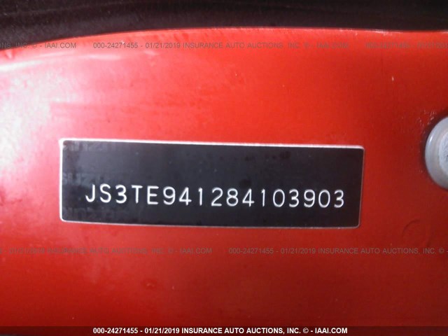 JS3TE941284103903 - 2008 SUZUKI GRAND VITARA  RED photo 9