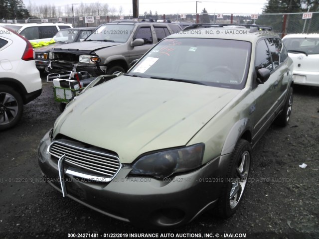 4S4BP61C457353139 - 2005 SUBARU LEGACY OUTBACK 2.5I GREEN photo 2