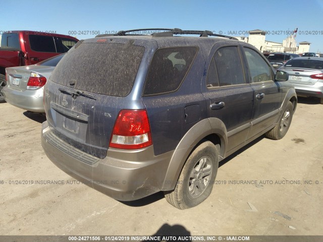 KNDJD733X55484471 - 2005 KIA SORENTO EX/LX BLUE photo 4