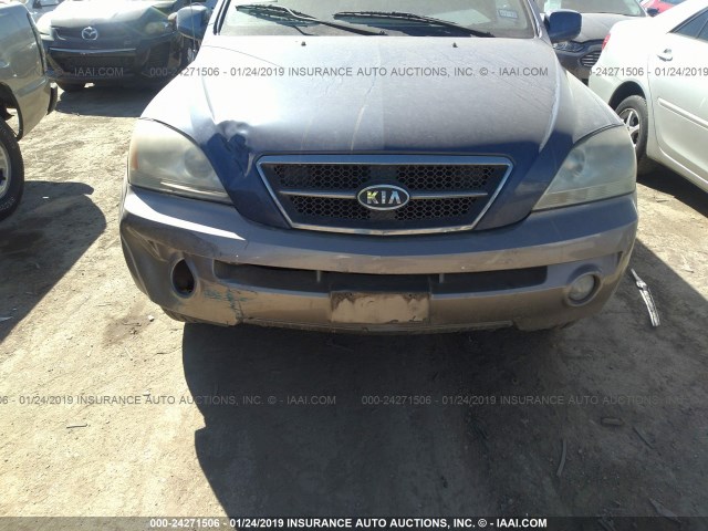 KNDJD733X55484471 - 2005 KIA SORENTO EX/LX BLUE photo 6