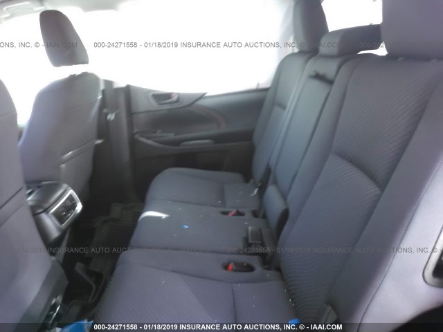 5TDZZRFH9JS261219 - 2018 TOYOTA HIGHLANDER LE/LE PLUS GRAY photo 8