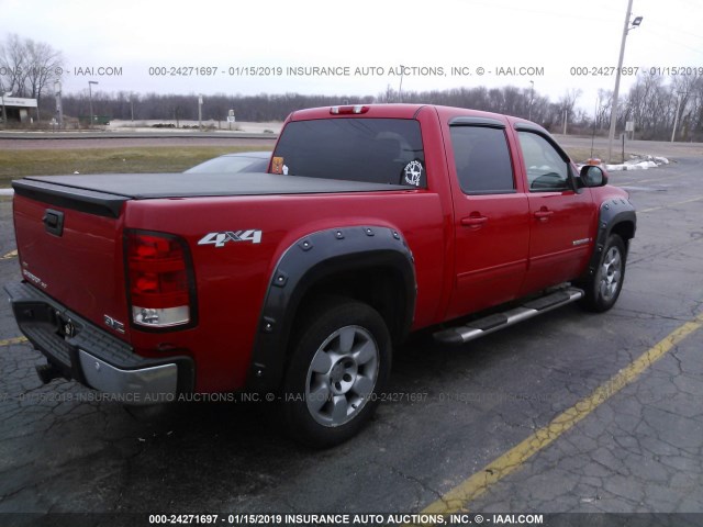 3GTRKWE24AG253995 - 2010 GMC SIERRA K1500 SLT RED photo 4