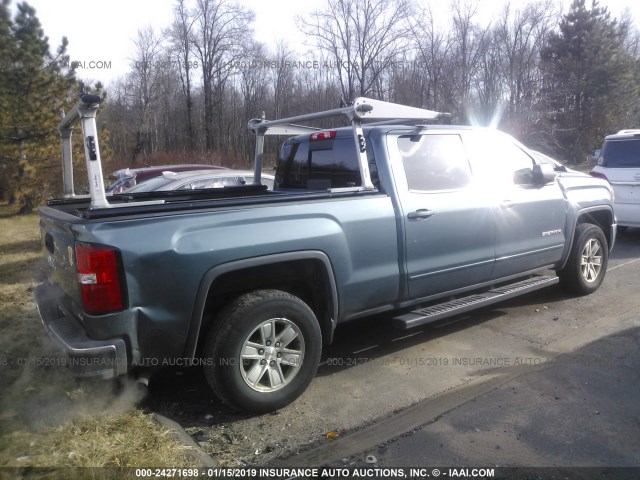 3GTU2UEH2EG165598 - 2014 GMC SIERRA K1500 SLE BLUE photo 4