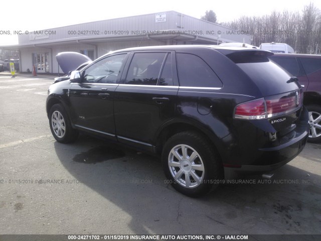 2LMDU88C98BJ19436 - 2008 LINCOLN MKX BLACK photo 3