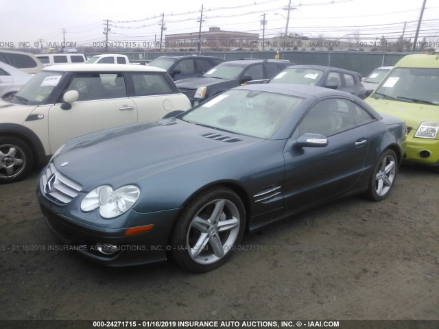 WDBSK71F37F132335 - 2007 MERCEDES-BENZ SL 550 BLUE photo 2