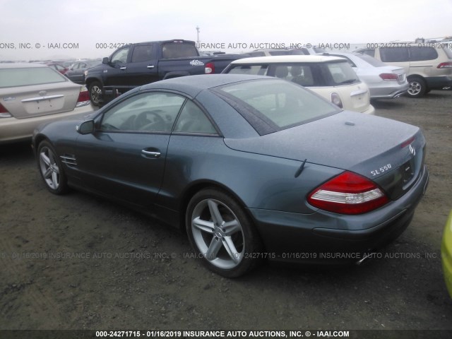 WDBSK71F37F132335 - 2007 MERCEDES-BENZ SL 550 BLUE photo 3