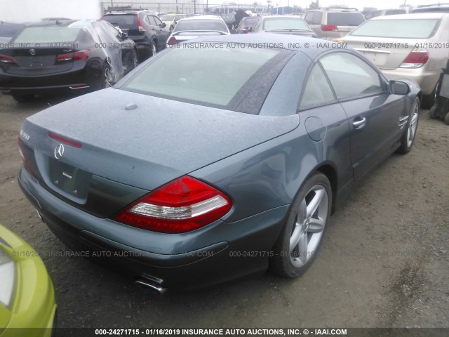 WDBSK71F37F132335 - 2007 MERCEDES-BENZ SL 550 BLUE photo 4