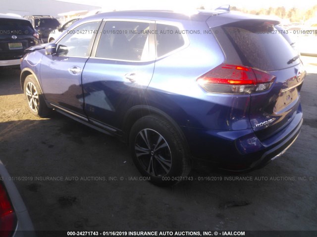 JN8AT2MT5JW463797 - 2018 NISSAN ROGUE S/SL/SV BLUE photo 3