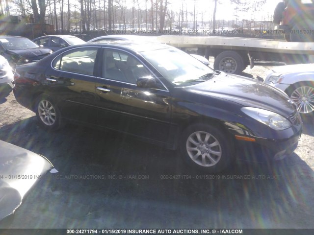 JTHBF30G530094577 - 2003 LEXUS ES 300 BLACK photo 1