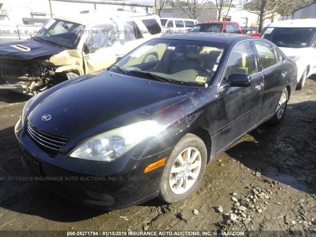 JTHBF30G530094577 - 2003 LEXUS ES 300 BLACK photo 2