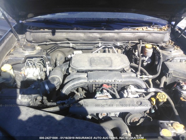 4S4BRBGC1C3284263 - 2012 SUBARU OUTBACK 2.5I PREMIUM GRAY photo 10