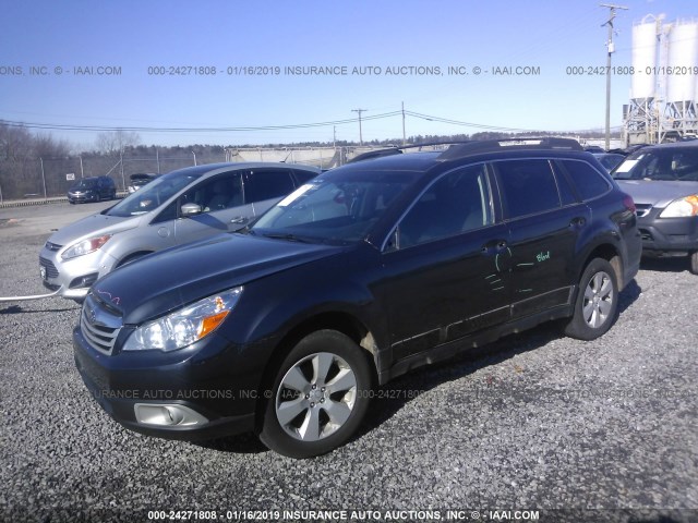 4S4BRBGC1C3284263 - 2012 SUBARU OUTBACK 2.5I PREMIUM GRAY photo 2