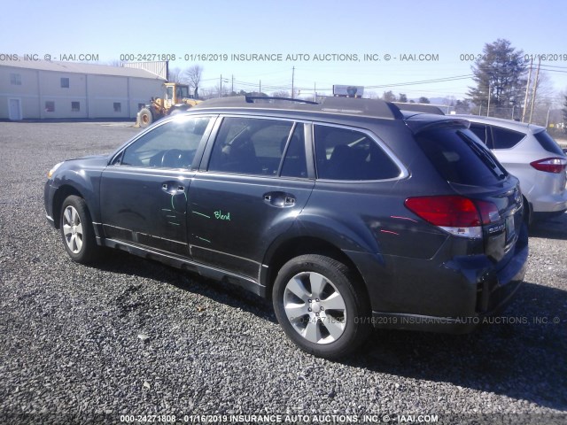 4S4BRBGC1C3284263 - 2012 SUBARU OUTBACK 2.5I PREMIUM GRAY photo 3