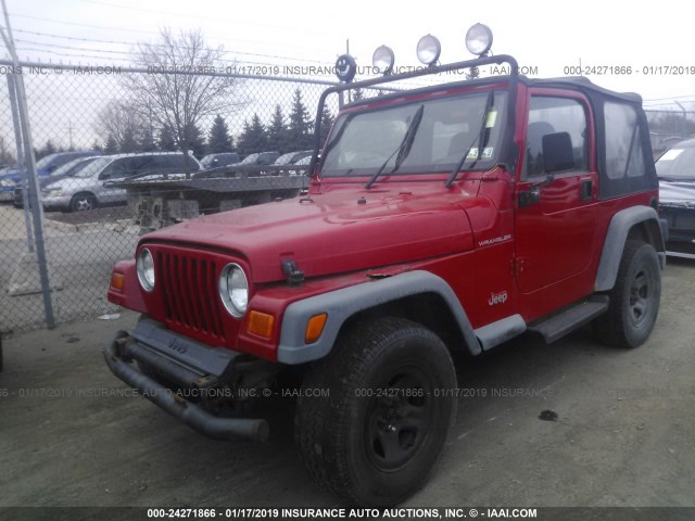 1J4FY29P4XP417230 - 1999 JEEP WRANGLER / TJ SE RED photo 2