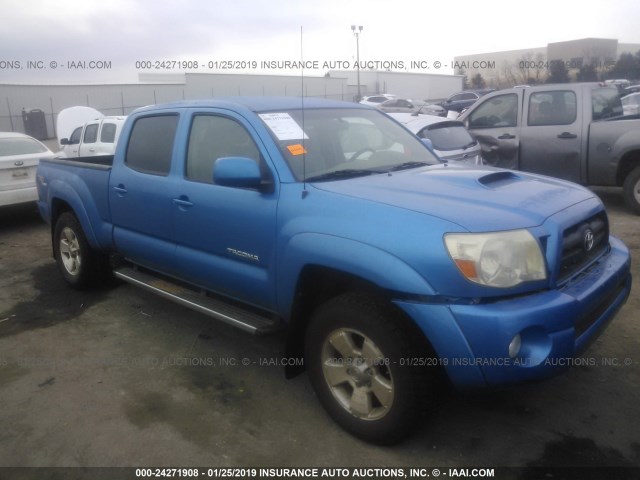 3TMMU52N46M003047 - 2006 TOYOTA TACOMA DOUBLE CAB LONG BED BLUE photo 1