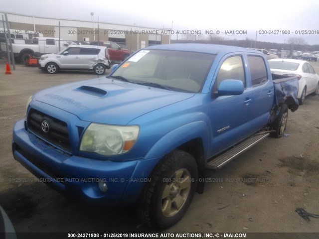 3TMMU52N46M003047 - 2006 TOYOTA TACOMA DOUBLE CAB LONG BED BLUE photo 2
