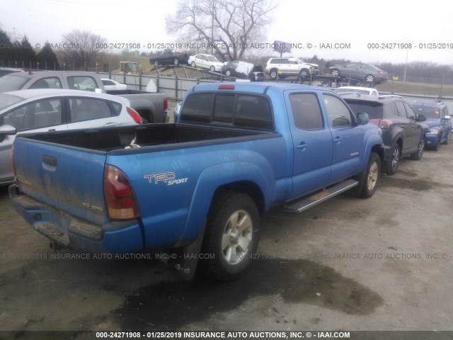 3TMMU52N46M003047 - 2006 TOYOTA TACOMA DOUBLE CAB LONG BED BLUE photo 4