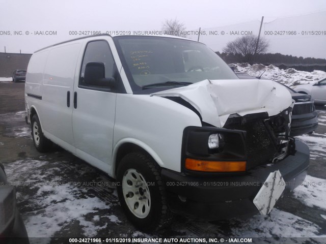 1GTS8AF43C1183488 - 2012 GMC SAVANA G1500 WHITE photo 1