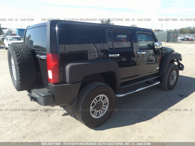 5GTEN13E188136471 - 2008 HUMMER H3 BLACK photo 4