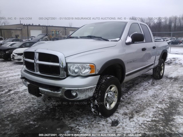 3D7KS28D75G768802 - 2005 DODGE RAM 2500 ST/SLT SILVER photo 2