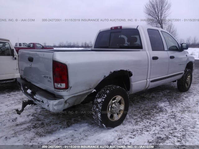 3D7KS28D75G768802 - 2005 DODGE RAM 2500 ST/SLT SILVER photo 4