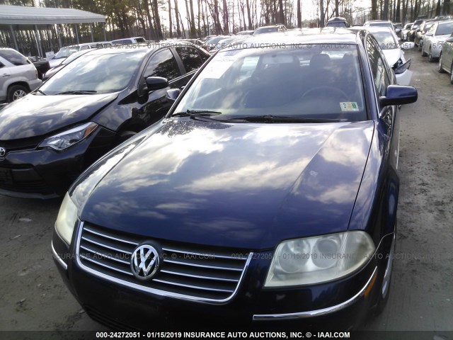 WVWPD63B72P440519 - 2002 VOLKSWAGEN PASSAT GLS BLUE photo 6