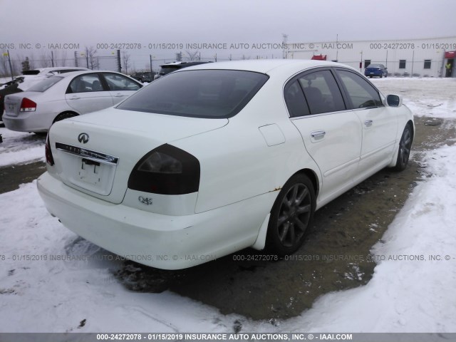 JNKBF01A53M101111 - 2003 INFINITI Q45 WHITE photo 4