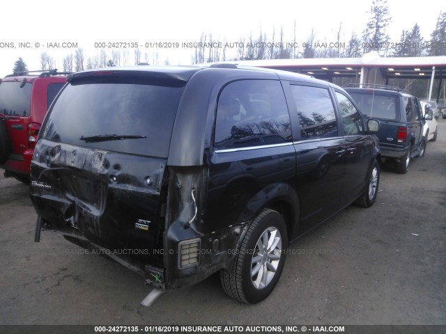 2C4RDGCG0JR361071 - 2018 DODGE GRAND CARAVAN SXT BLACK photo 4