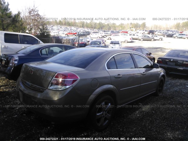 1G8ZS57N87F139603 - 2007 SATURN AURA TAN photo 4