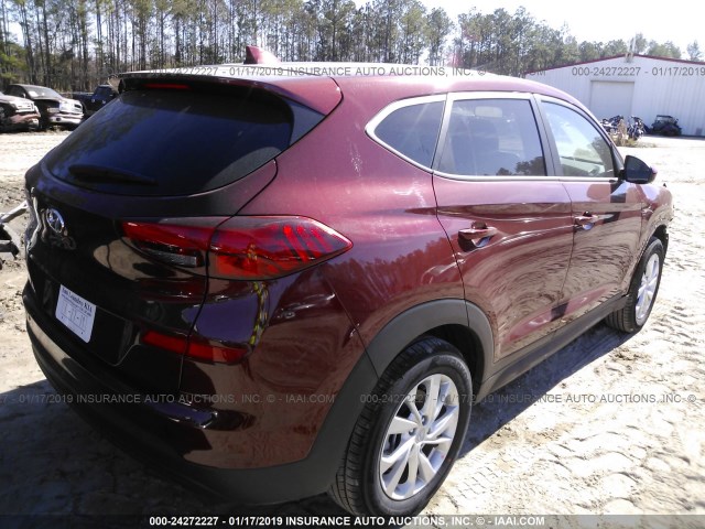 KM8J23A42KU879932 - 2019 HYUNDAI TUCSON SE RED photo 4