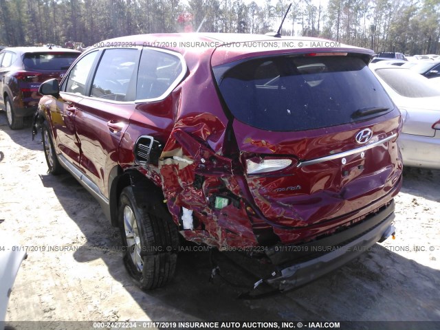 5NMS23ADXKH006994 - 2019 HYUNDAI SANTA FE SE RED photo 3