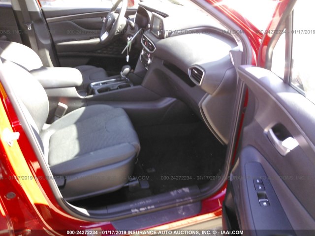 5NMS23ADXKH006994 - 2019 HYUNDAI SANTA FE SE RED photo 5