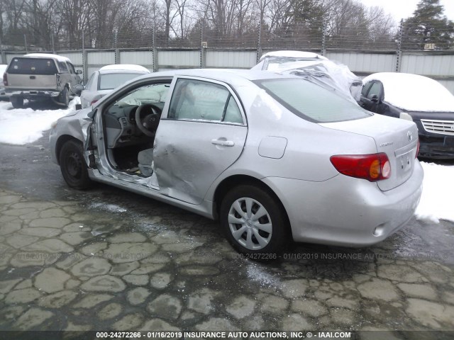 2T1BU4EE7AC373777 - 2010 TOYOTA COROLLA S/LE/XLE SILVER photo 3