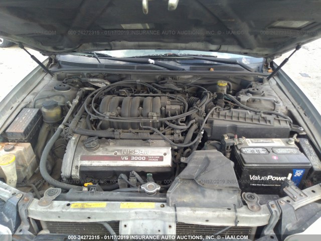 JN1CA31D91T620524 - 2001 NISSAN MAXIMA SILVER photo 10