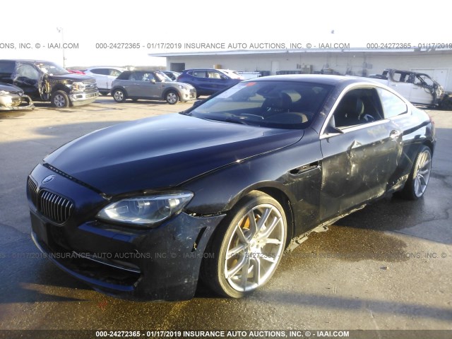 WBALX3C51CC528566 - 2012 BMW 650 I BLACK photo 2