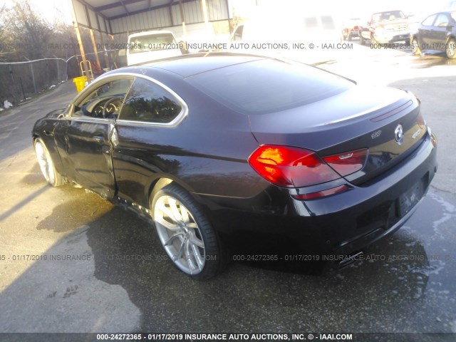 WBALX3C51CC528566 - 2012 BMW 650 I BLACK photo 3