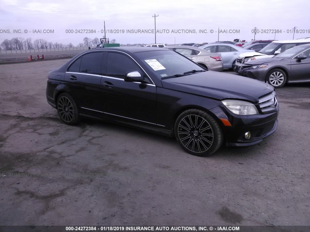 WDDGF56X38F059833 - 2008 MERCEDES-BENZ C BLACK photo 1