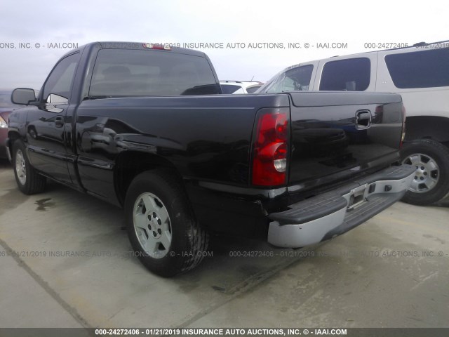 3GCEC14X06G218907 - 2006 CHEVROLET SILVERADO C1500 BLACK photo 3