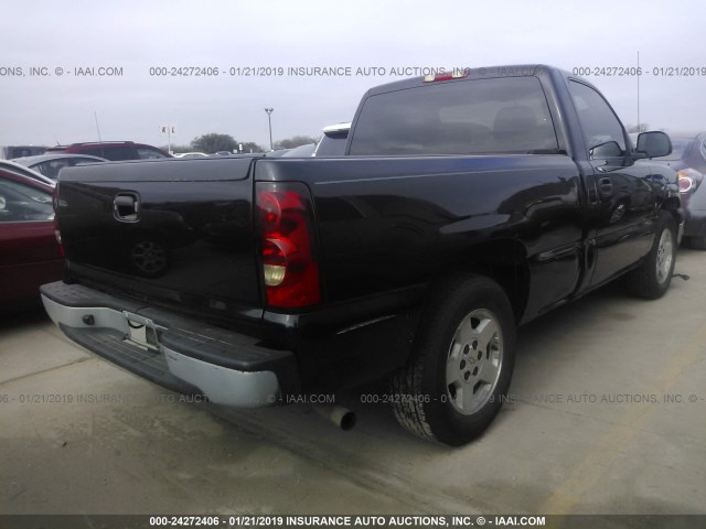 3GCEC14X06G218907 - 2006 CHEVROLET SILVERADO C1500 BLACK photo 4