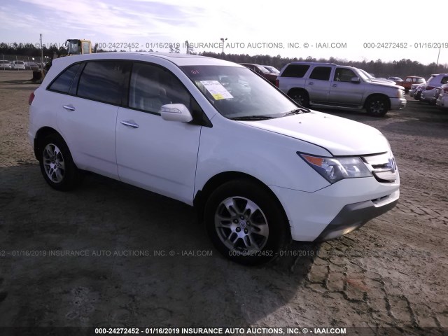 2HNYD28427H500493 - 2007 ACURA MDX TECHNOLOGY WHITE photo 1