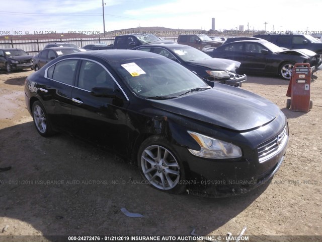 1N4AA51E69C815748 - 2009 NISSAN MAXIMA S/SV BLACK photo 1