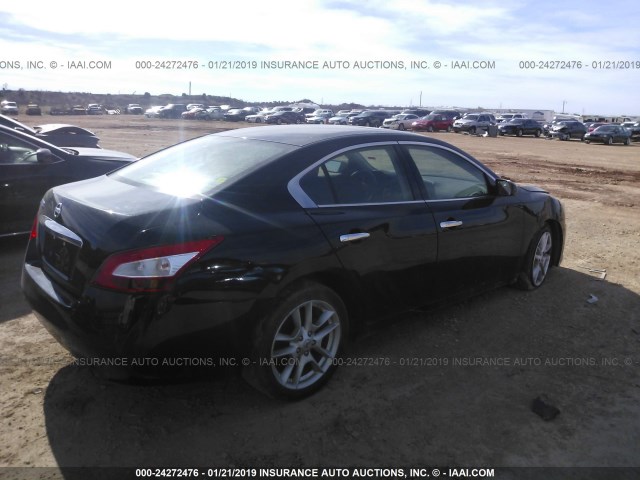 1N4AA51E69C815748 - 2009 NISSAN MAXIMA S/SV BLACK photo 4